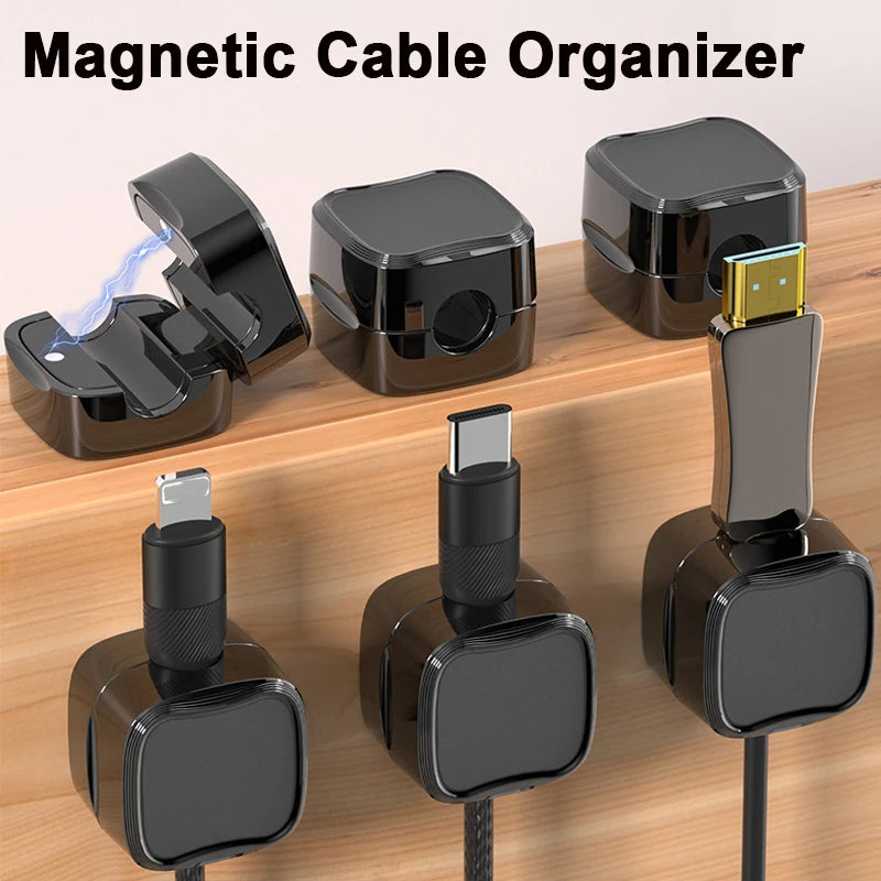Magnetic Cable Clip Under Desk Cable Management Adjustable Cord Holder –  TechNest-Mart